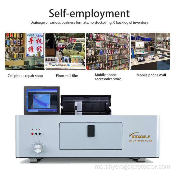 Pencetak corak 3D pencetak terintegrasi UV pintar